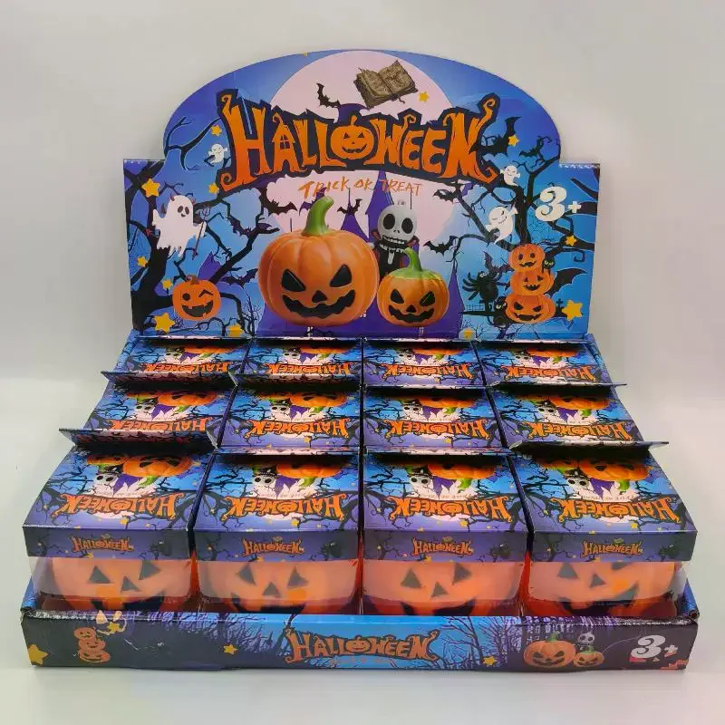 Pumpkin Squeezable Stress Relief Toy Soft Squeeze Dough Fidget Toy Portable Decompression Hand Toy Cute Desktop Decor Halloween