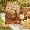 Harvest Blessings Pheasant Autumn Quote Thanksgiving Garden Flag 12x18 Inch jjp