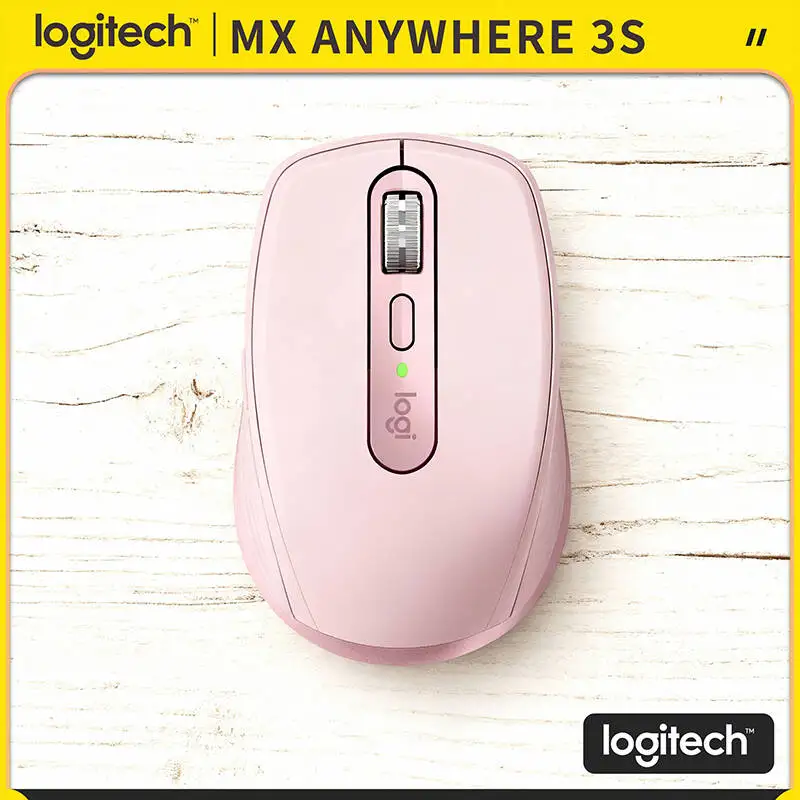 

Professional Logitech MX Anywhere 3S Mouse - 8K DPI, Hyper-Scroll, Silent Click, 3-Device Connect for Office & Travel