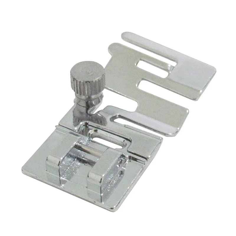 Adjustable Elastic Tape Presser Foot Chrome Plated All Steel Snap On Sewing Foot for Household Multi-Function Machine DIY Underw
