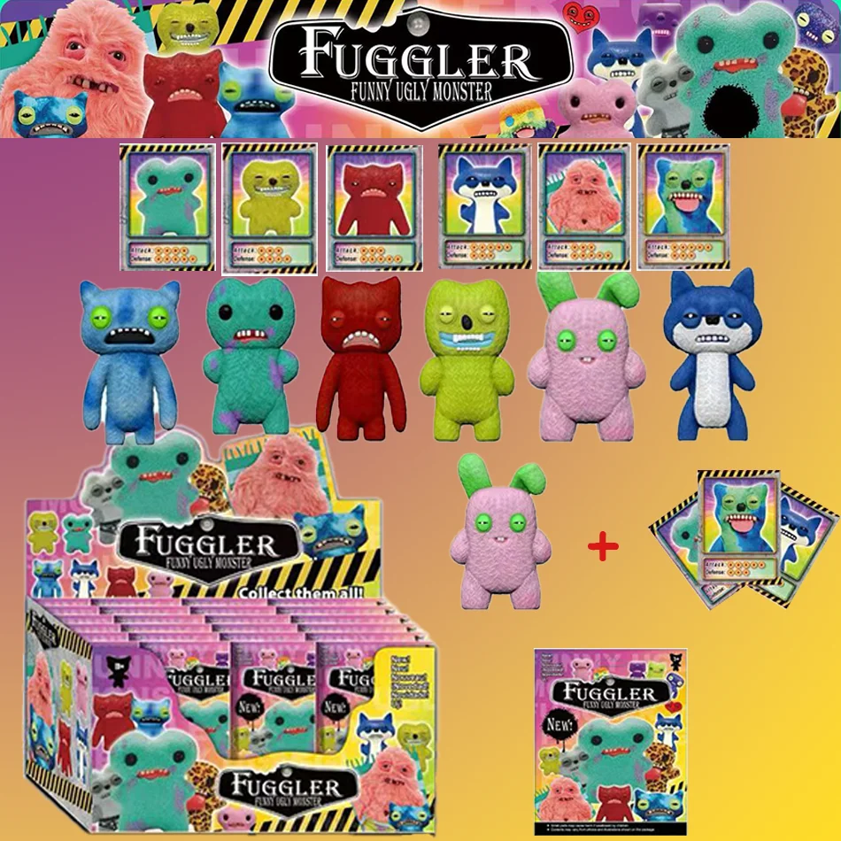 

Fuggler caja, figura de juguete, diente de monstruo feo, ojos anchos, Weirdo Screech Squidge, modelo