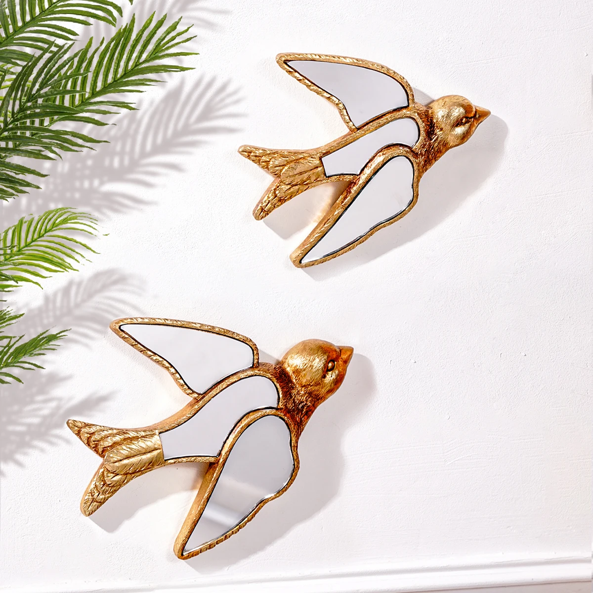 1PC Creative Resin Material Swallow Decoration, with Mirror Surface Inlaid, Suitable for Home Creative Hanging Ornaments