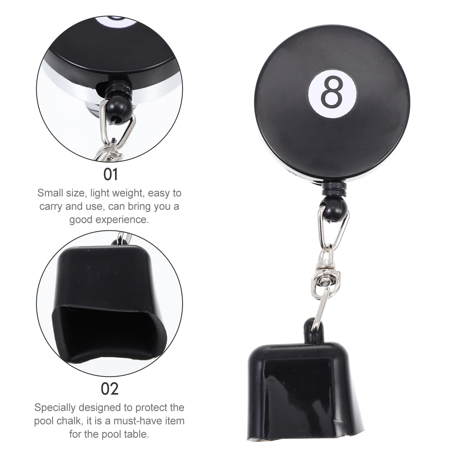 

Black Rubber Chalk Holder Durable Lightweight Portable Billiard Accessory Snooker Cue Protector Snooker Cue Chalk Holder Pocket