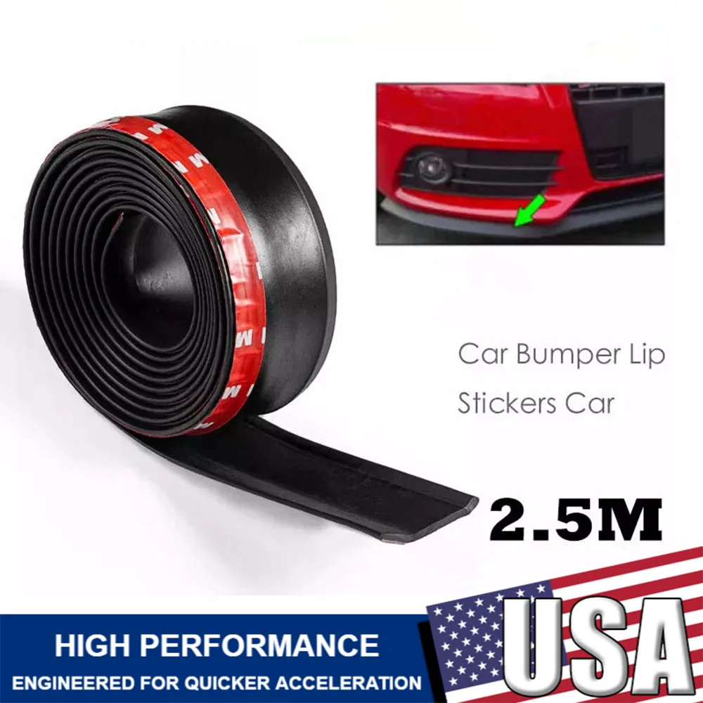 

2,5 м передний бампер автомобиля, защитная полоса для губ, резиновый сплиттер, спойлер, боковая полоса, бамперы, защита от столкновений, резиновые полоски