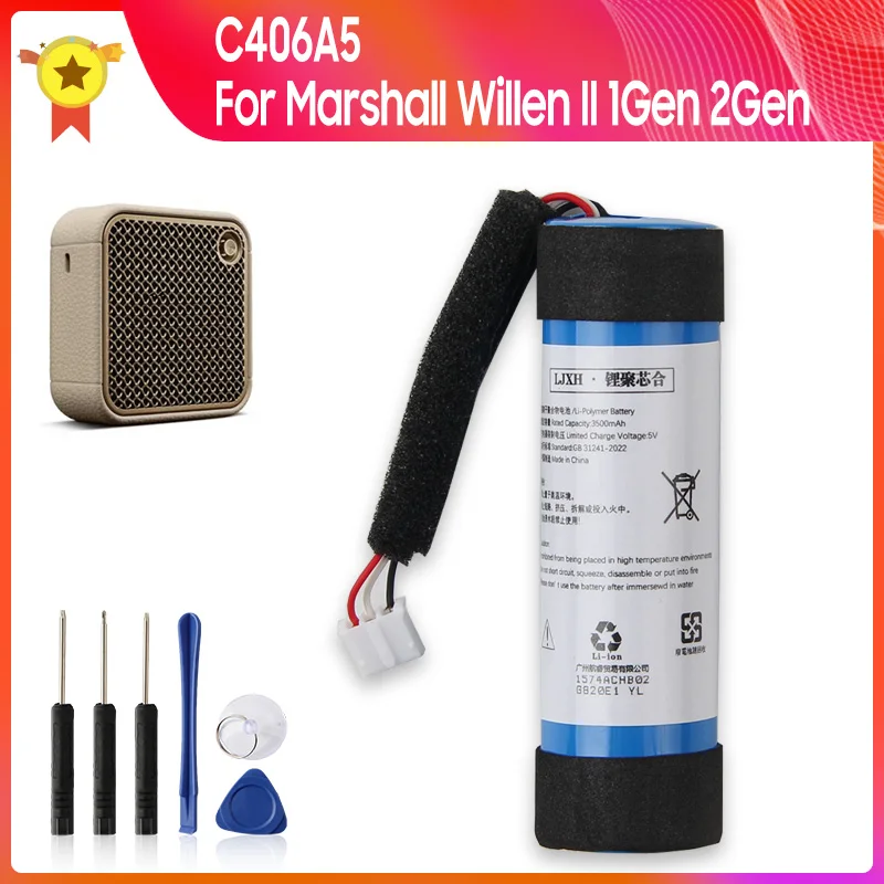

Сменный аккумулятор C406A5 3500 мАч для Marshall Willen II 1Gen 2Gen Bluetooth-динамик с инструментом