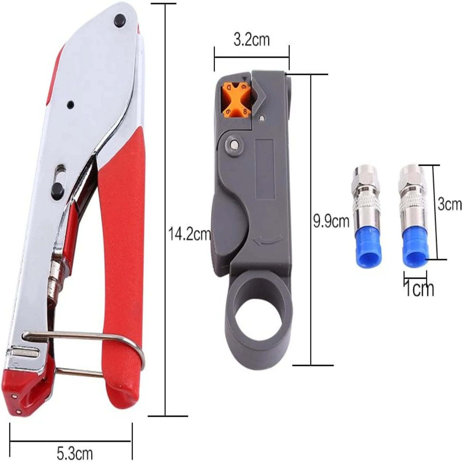 Efficient Cable Stripping and Crimping Tool Set for Enhanced Performance. Durable and Ergonomically Designed for Comfortable Use