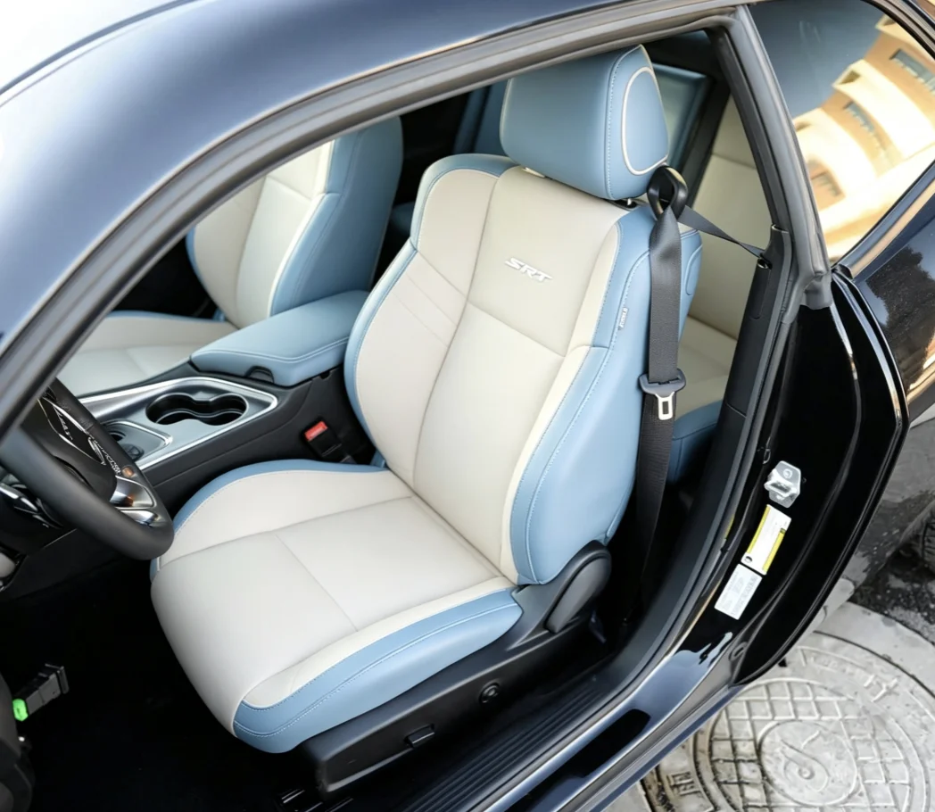 Für Dodge Challenger 2015 Maßgefertigte Autositzbezüge Luxuriöses Nappaleder 100% Passgenau Innenraumzubehör 360 ° Vollständige Abdeckung – Detail 6