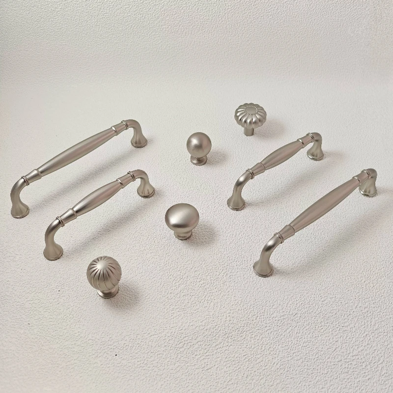 Nickel Brushed Wardrobe Pull Handle Furniture Handles Single-Hole Drawer/Shoe Rack Knobs Solid Zinc Alloy Cabinet Door Handle
