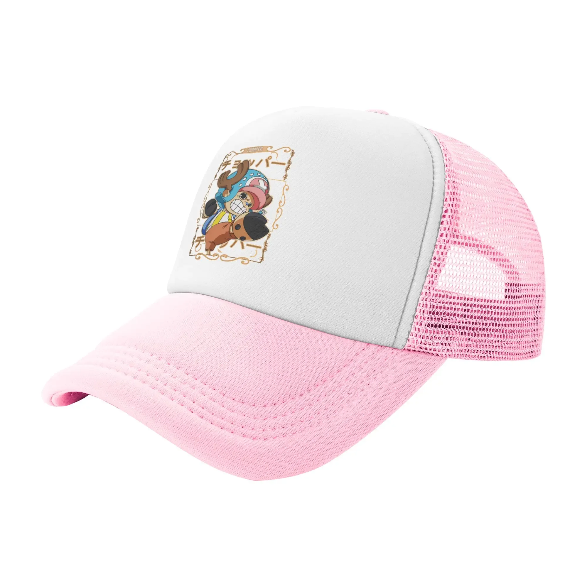 Tony Tony Chopper one-pieces Anime Mesh Baseball Caps Adult Fitted Trucker Worker Hats  Adjustable Polyester Sun Caps