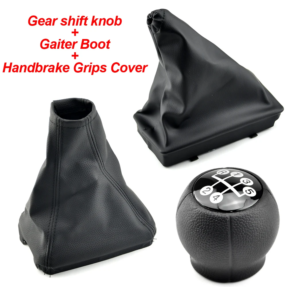 

For OPEL CORSA C (01-06) TIGRA B (04-12) COMBO C (01-11) Car MT 5 Speed Gear Shift Knob With Gaiter Boot Cover Handbrake Case