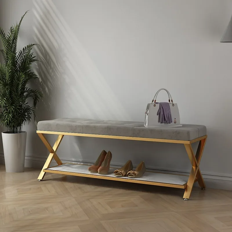 Nordic shoe changing stool home fashion shoe stool door try rest stool, clothing store cloakroom can sit long stool