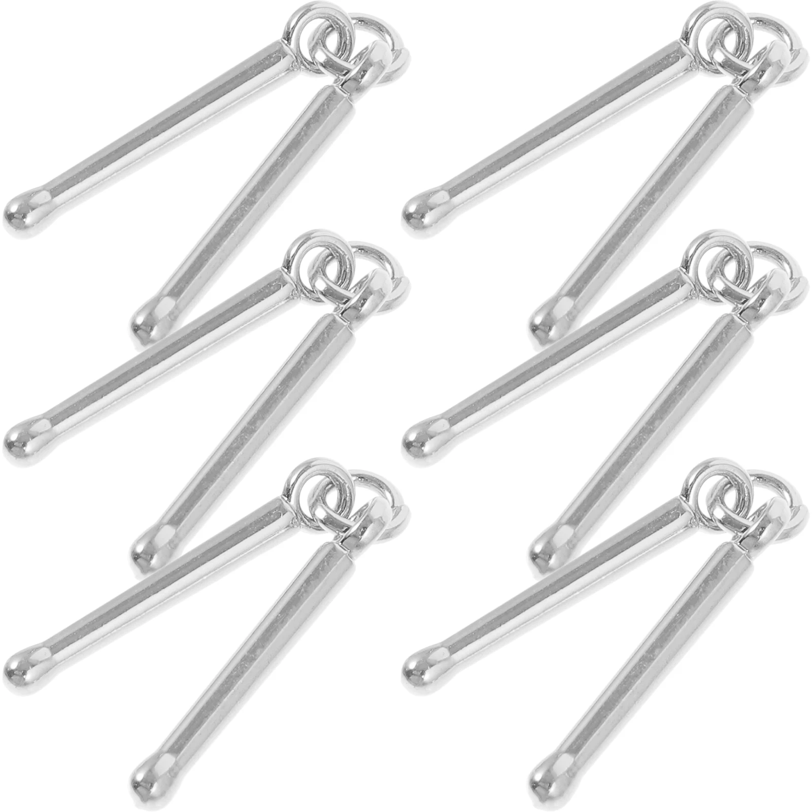 

6Pcs Drum Stick Charms Alloy Pendants for DIY Jewelry Making Necklace Bracelet Craft Supplies Accessories Drum Sticks Pendants