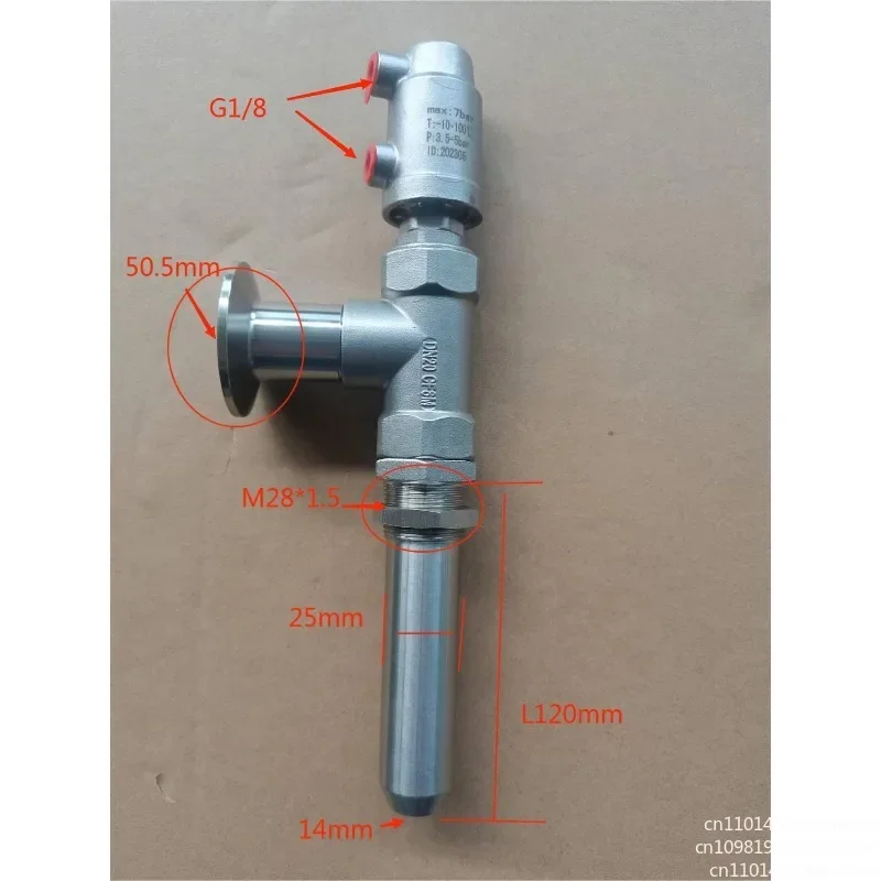 Anti-drip stainless steel pneumatic filling valve for liquid filling machine