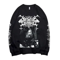 Harajuku Fashion Mens Sweatshirts Satanic Warmaster Black Heavy Metal Rock Band Pullover Hoodie Sweatshirts