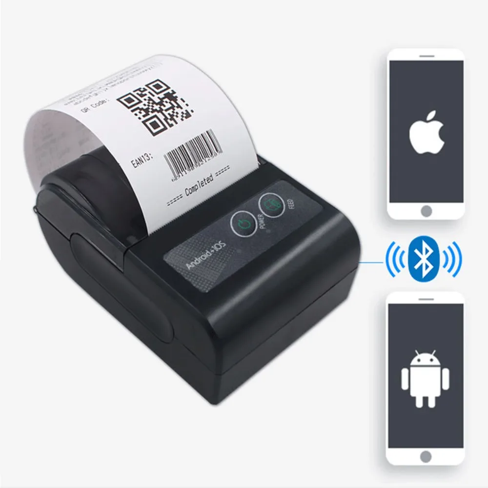 

2 Inch Mini 58mm Thermal Paper Bluetooth Width Thermal Label Thermal Barcode Printer Shipping Label Receipt Billing Printer