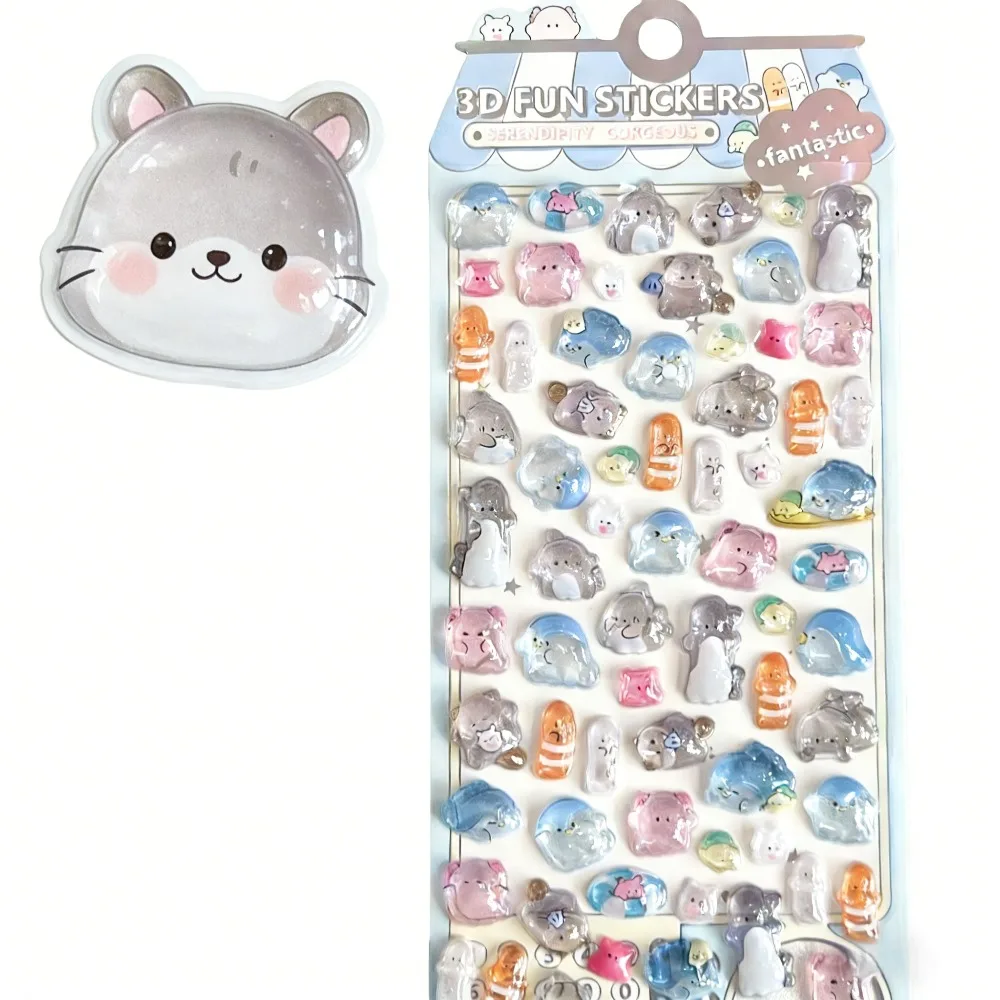 2026 4 estilos Adesivos 3D de Fantasmas de Desenho Animado Fofos e Macios - Adesivos Decorativos 3D Adoráveis para Celulares, Cadernos