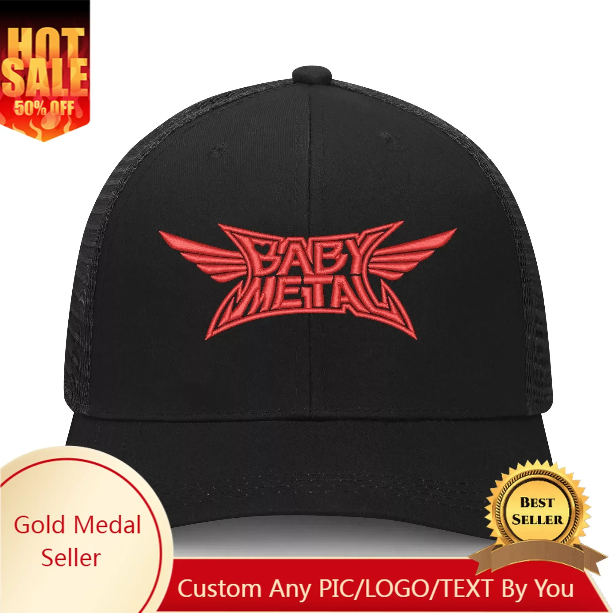 

Babymetal Metal Rock Embroidery Hat Mens Womens Sports Baseball Hat Hip Hop Breathable Summer Headwear Custom Made Caps Logo