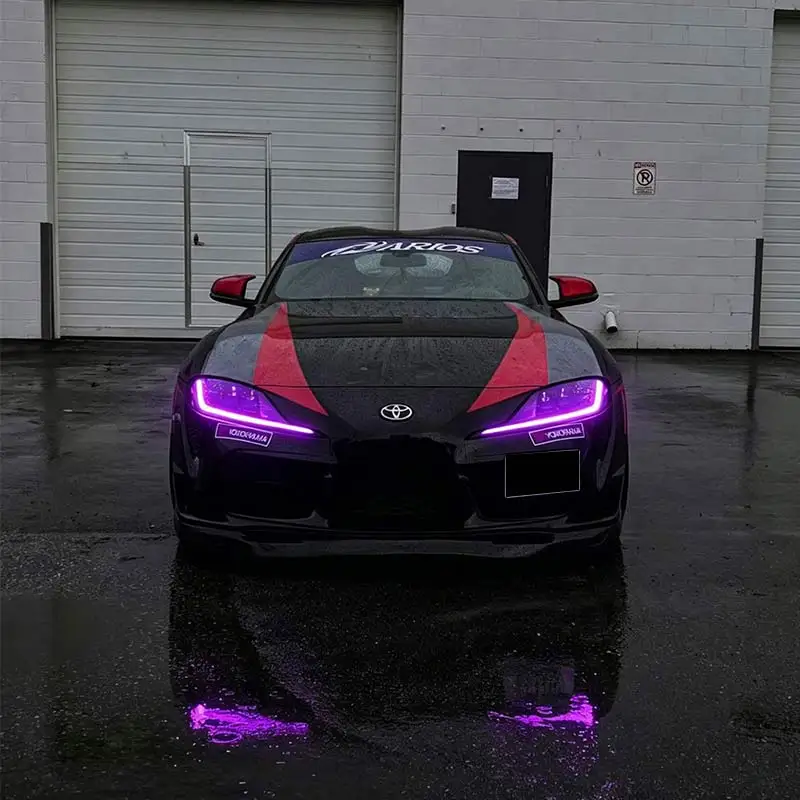 FOR Toyota GR Supra A90 A91 MK5 2020-2026 RGB DRL Red, Blue, Yellow Multi-color LED Daytime Running Light Panel