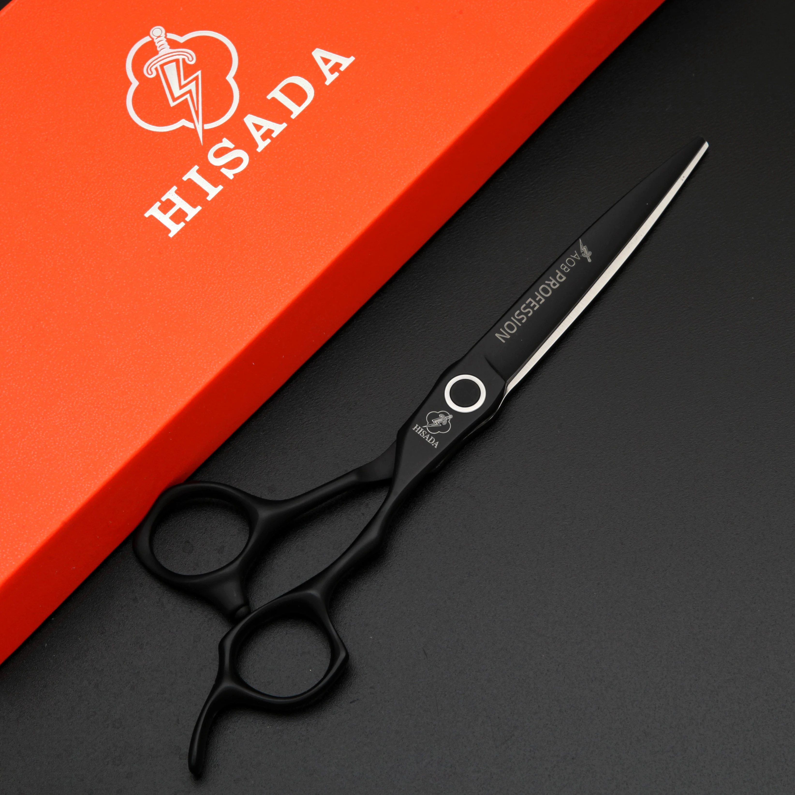 

HISADA barber scissors 6.2 inch VG10 Material professional barber scissors CNC technology clam blade hairdressing scissors