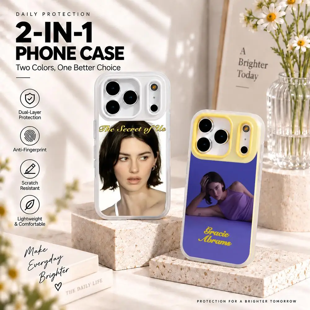 Singer G-Gracie A-Abraham Phone Case 2 in 1 Matte Case for iPhone 18 17 16 15 14 Pro Max Shockproof Slim Cover