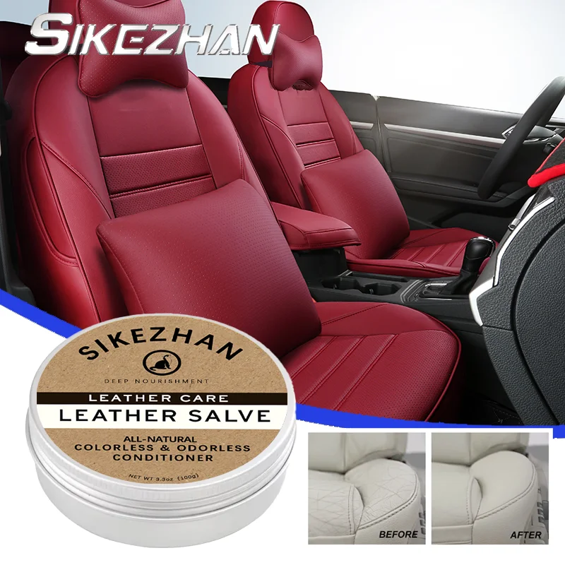

Крем для ухода за автомобильными кожаными сиденьями, чистый натуральный многофункциональный моющее средство, бесцветный, без запаха, уход за кожей, аксессуары для автомойки