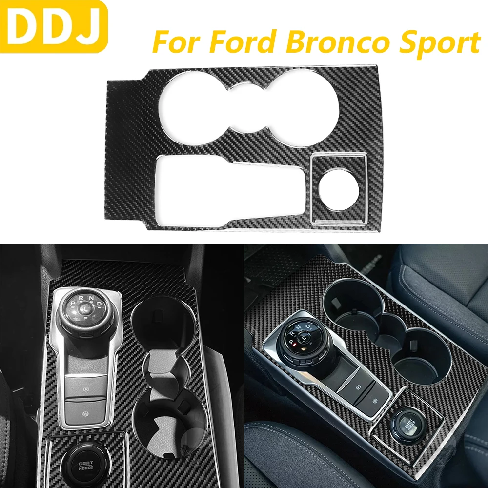 

Для Ford Bronco Sport 2021-2024 углеродное волокно, центральный переключатель передач, режимы козла, держатель для чашки, набор отделки панели, автомобильные аксессуары, наклейка