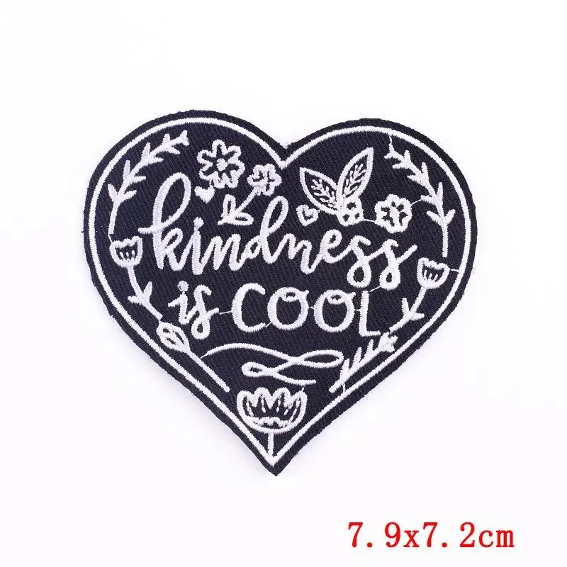 50Pcs Bulk Embroidered Patch Iron On Patches for Clothing Love Clothes Stickers Sewing Thermal Adhesive Applique Fusible