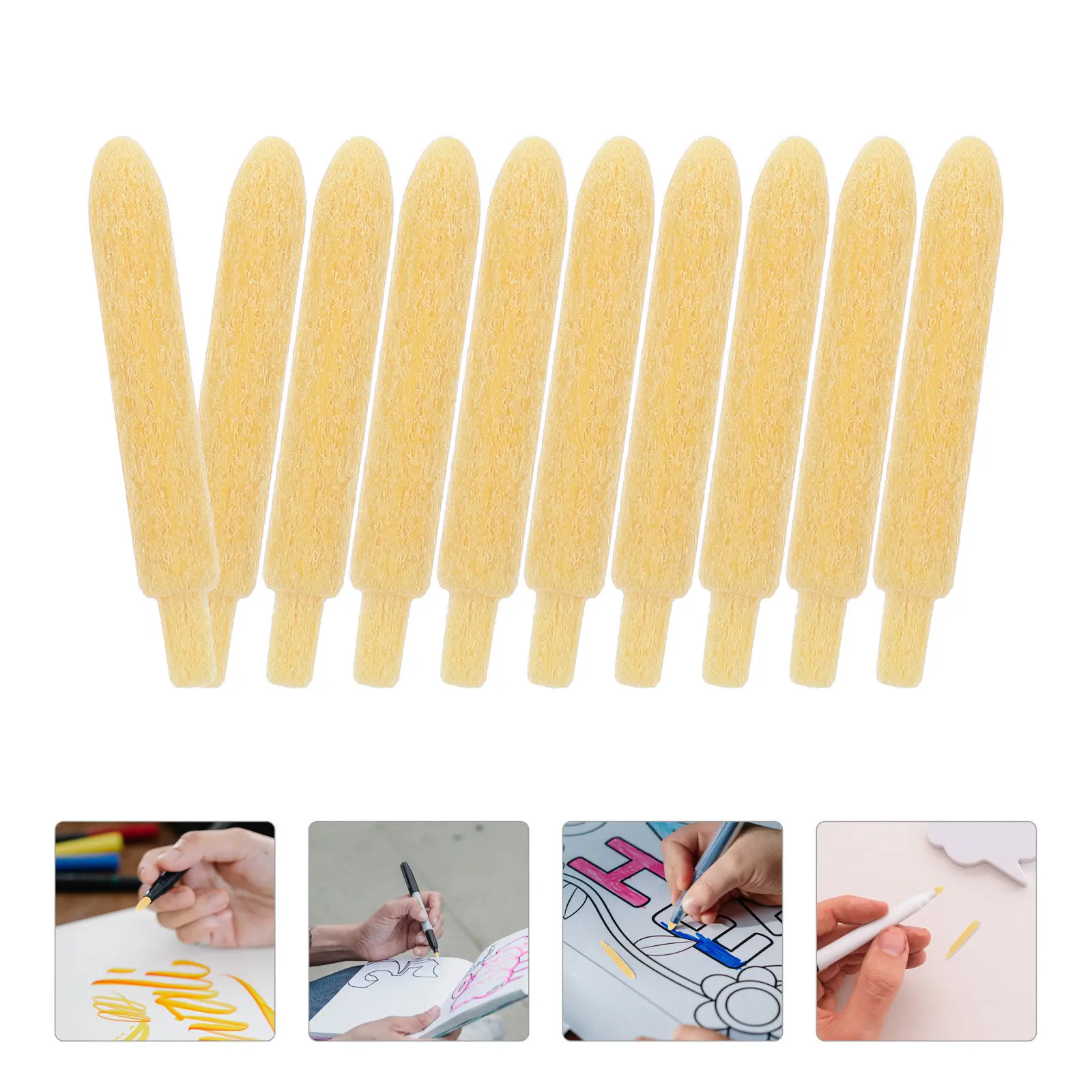 

100 Pcs Acrylic Marker Tips Nibs Coloring Markers Brush Replacement Paint Drawing Pen Pens
