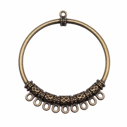 WYSIWYG 2pcs 55x47mm Antique Silver Color Antique Bronze Color Earring Connector For Jewelry Making DIY Jewelry Findings