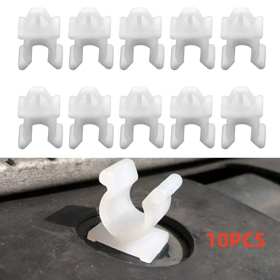 10 PCS Car Fastener Hood Bonnet Prop Rod Support Clip Nylon Plastic Retainer For Nissan Pathfinder Navara Skylin 65722-01E00
