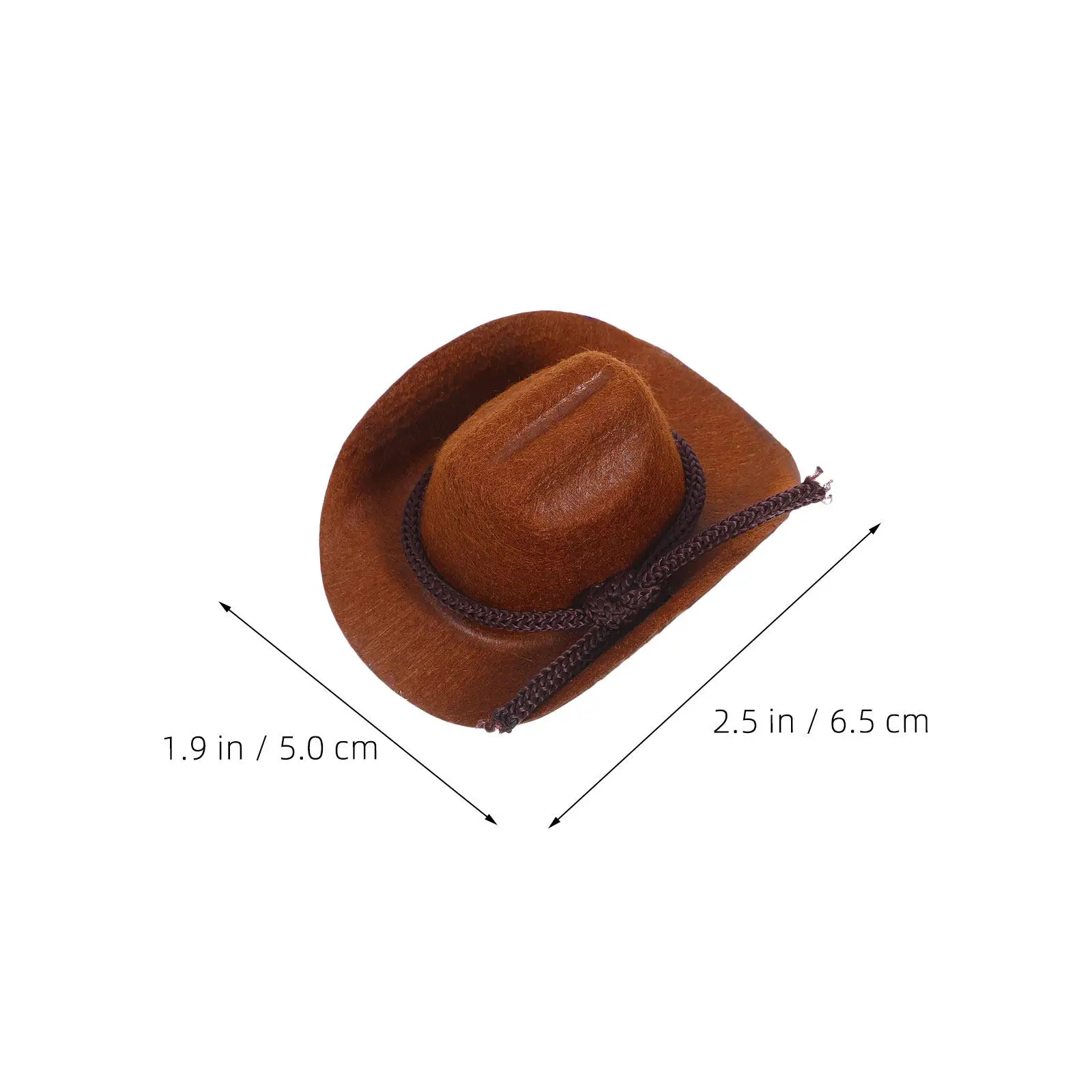 4Pcs Mini Cowboy Hats Miniature Western Decor Accessories for Crafts Parties Birthday Favors Cake Toppers Miniature Western Hats