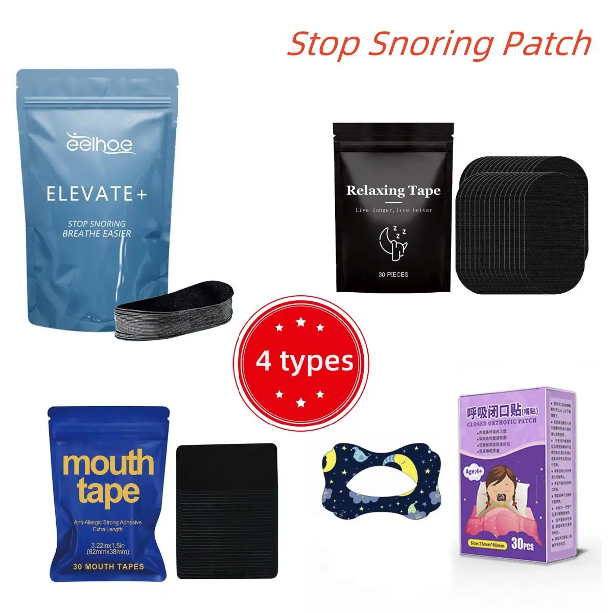 

Stop Snoring Patch Nose Breathing Correction Improve Sleeping Promoting Better Breath Portable Night Sleep Mouth Orthosis Tape