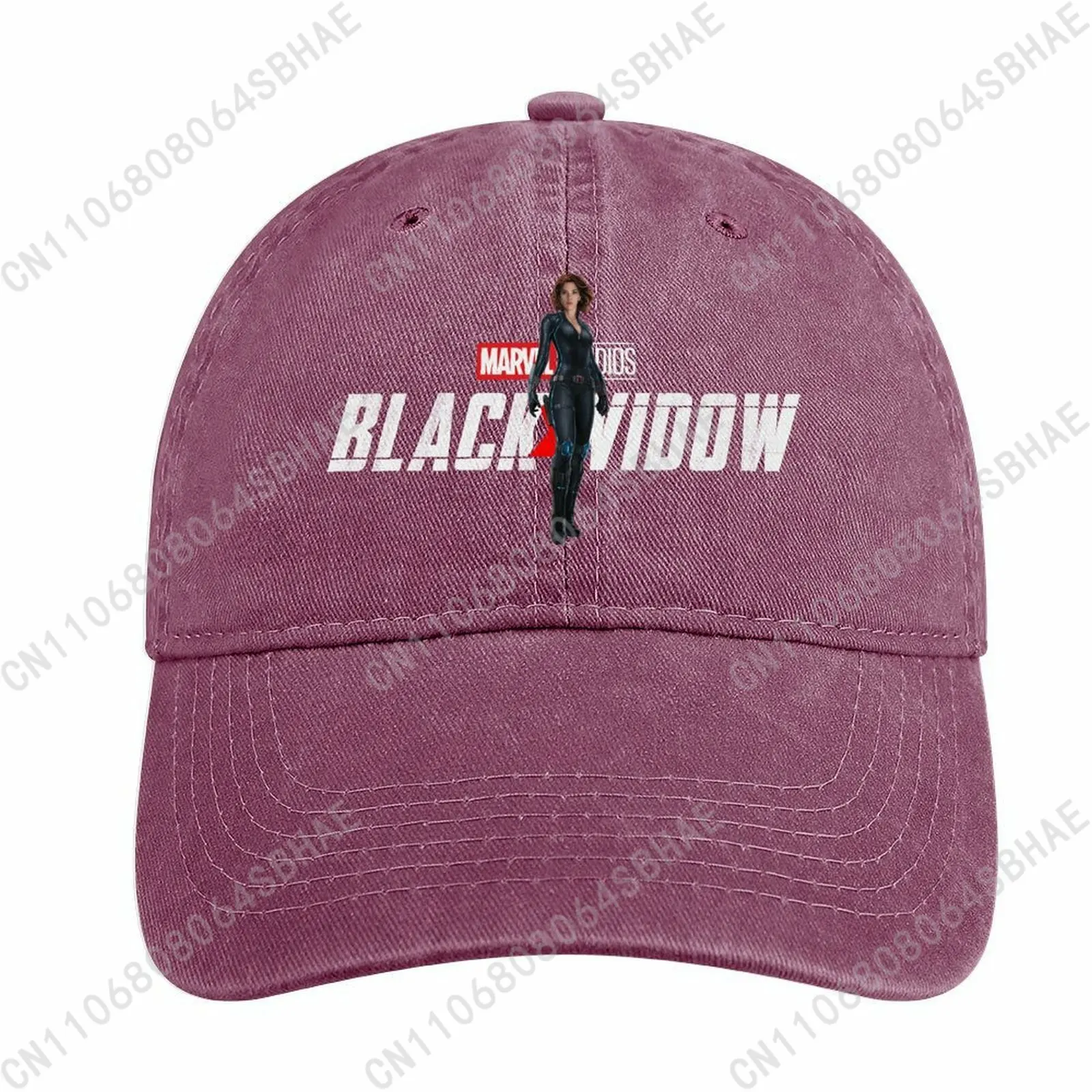 

Marvel Black Widow Washed Cotton Baseball Cap Vintage Dad Hat Men Women Retro Adjustable Denim Cap Streetwear Cosplay
