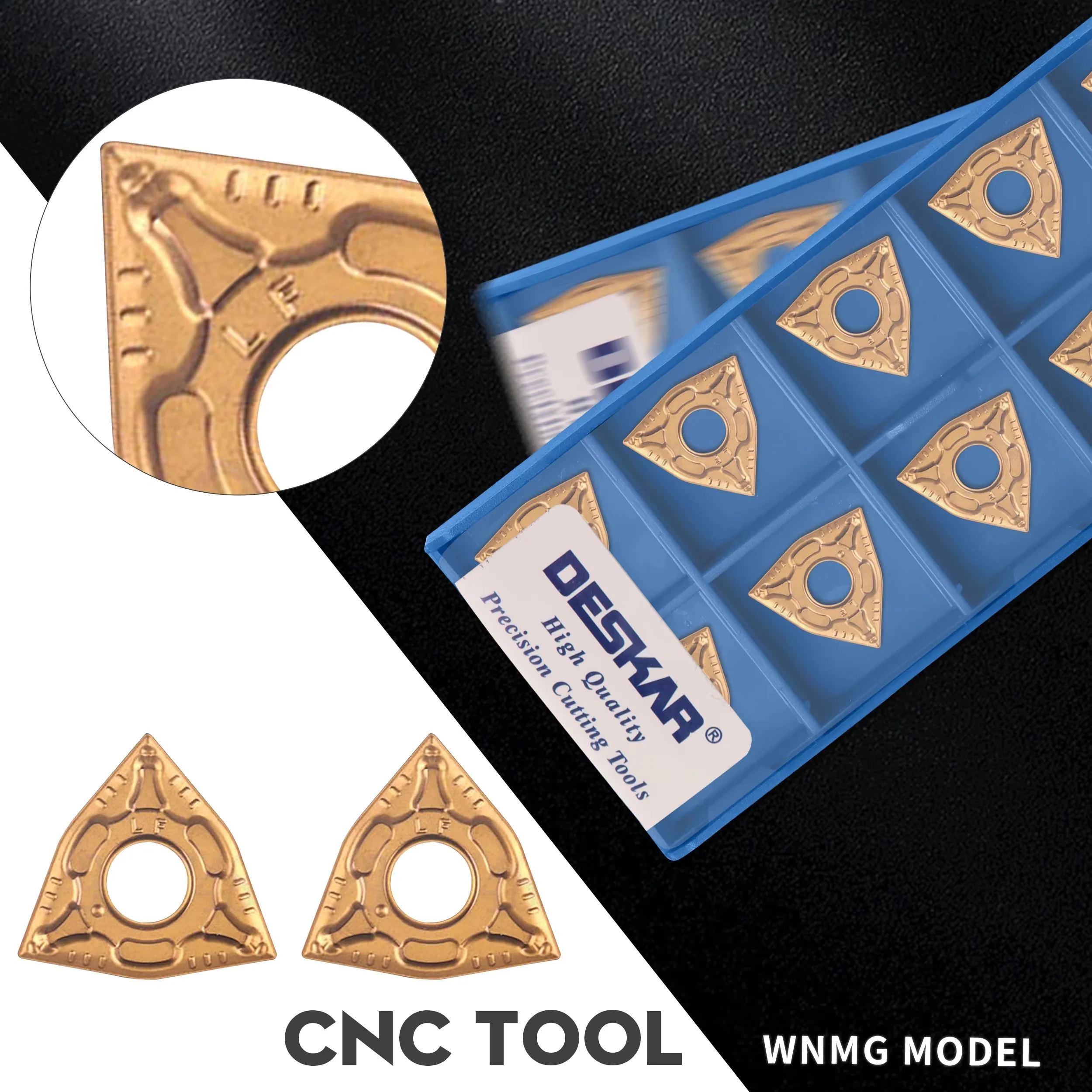 

Lathe Turning Insert WNMG080404/080408/080412-CM LF9018 Peach Shaped Cutting Blades For Processing Steel Part WNMG Series Cutter