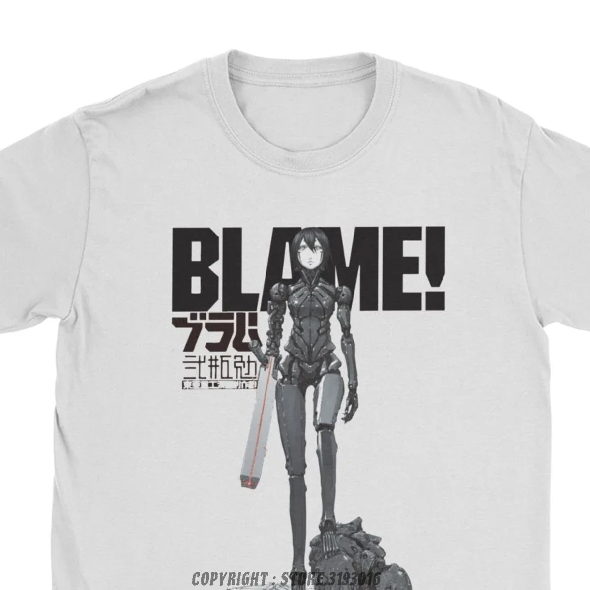 Blame T Shirts Men's Cotton Hipster T-Shirt O Neck Sidonia Manga Heavy Industries Nihei Tsutomu Anime Tops T Shirt Male Camisa