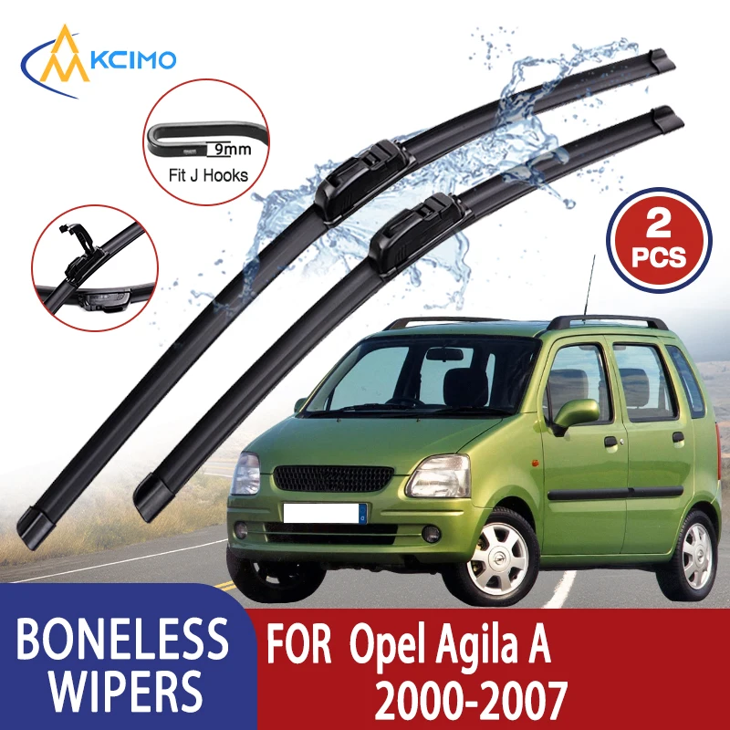 

Kcimo For Opel Agila A 2000-2007 Car Wiper U-type Soft Rubber Boneless Wiper HD Quiet Durable Automotive Wiper 20"+18"