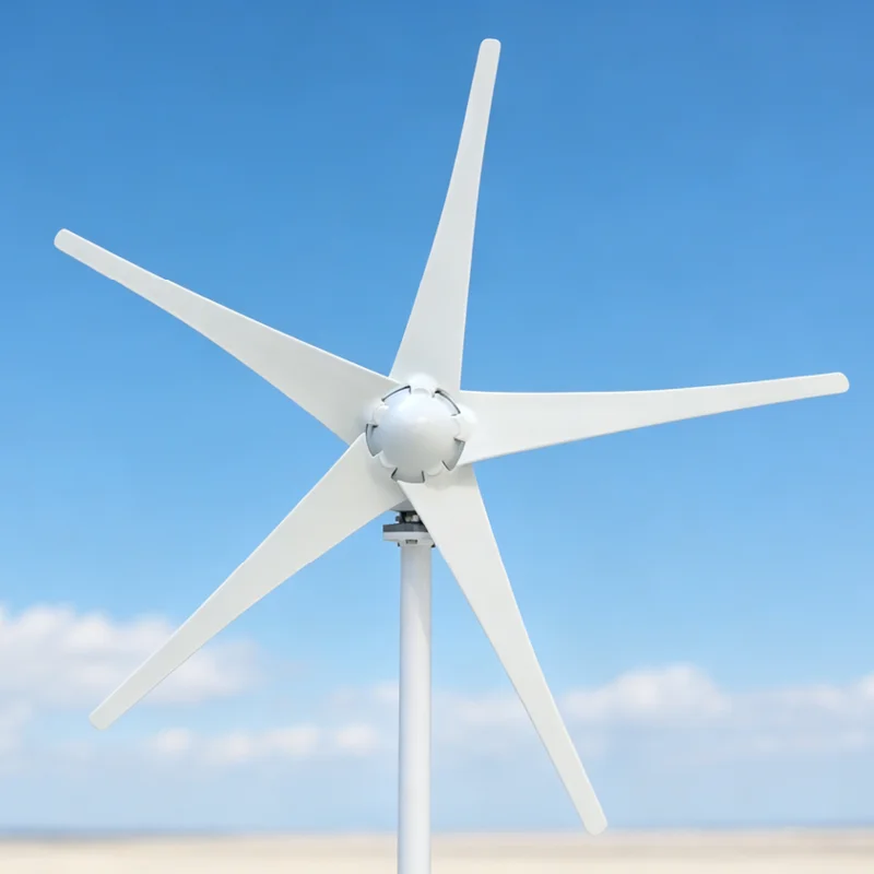 Home Use 1000W Windmill Wind Turbine Generator 3 or 5 Blades 12V 24V 48V MPPT Charge Controller China Manufacture Free Energy