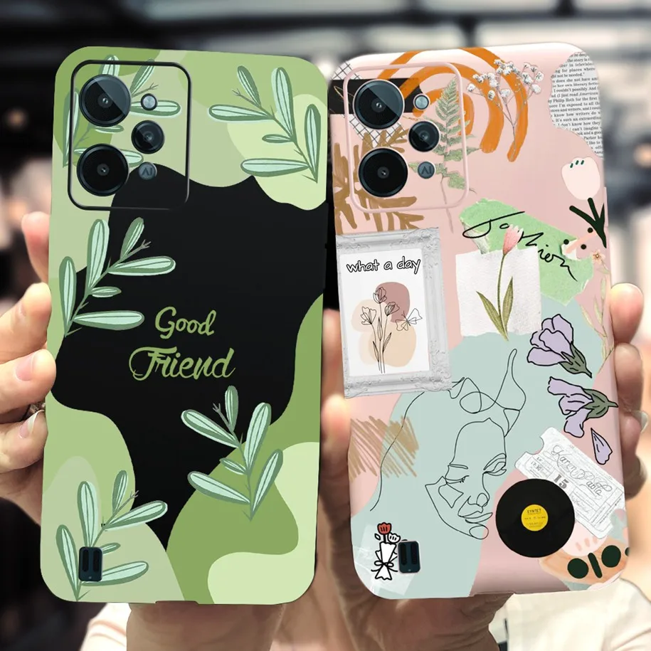 For Realme C31 4G Case RMX3501 Cover Cute Cow Cartoon Soft Phone Back Cover For Realme C31 2022 C 31 RealmeC31 Shockproof Bumper