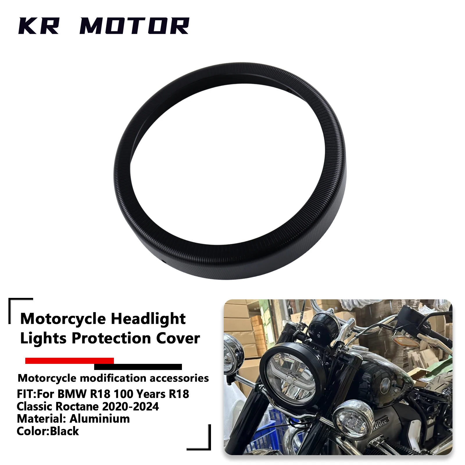 

Подходит для BMW R18 100 лет R 18 Classic Roctane 2020-2024, защита для фар мотоцикла, защитная крышка, декоративные кольца