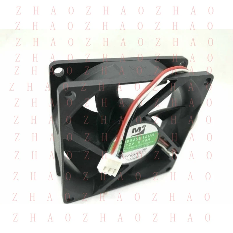 L+ 1PCS for YM M Fan DA08025B12UR DC 12V 0.50A 8025 8CM three-wire cooling fan 3 /Pin