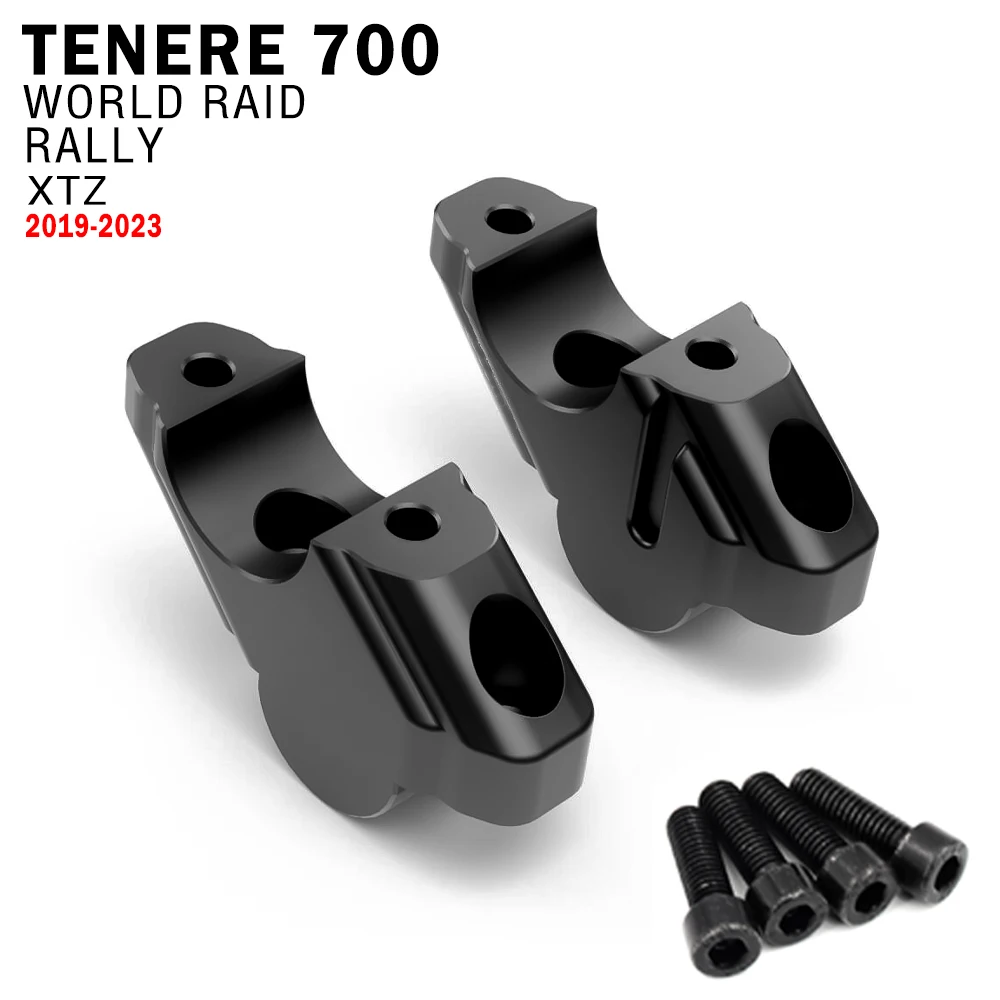 

Tenere 700 Accessories Handlebar Risers With Offset for Yamaha Tenere 700 Rally XTZ T7 World Raid 2019-2023 Handlebar Risers