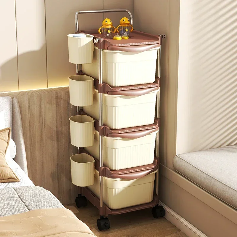 

Small Cart Storage Rack, Snack Storage Rack, Multi-layer Storage Cabinet, Drawer Style Movable Baby Product Storages Rack