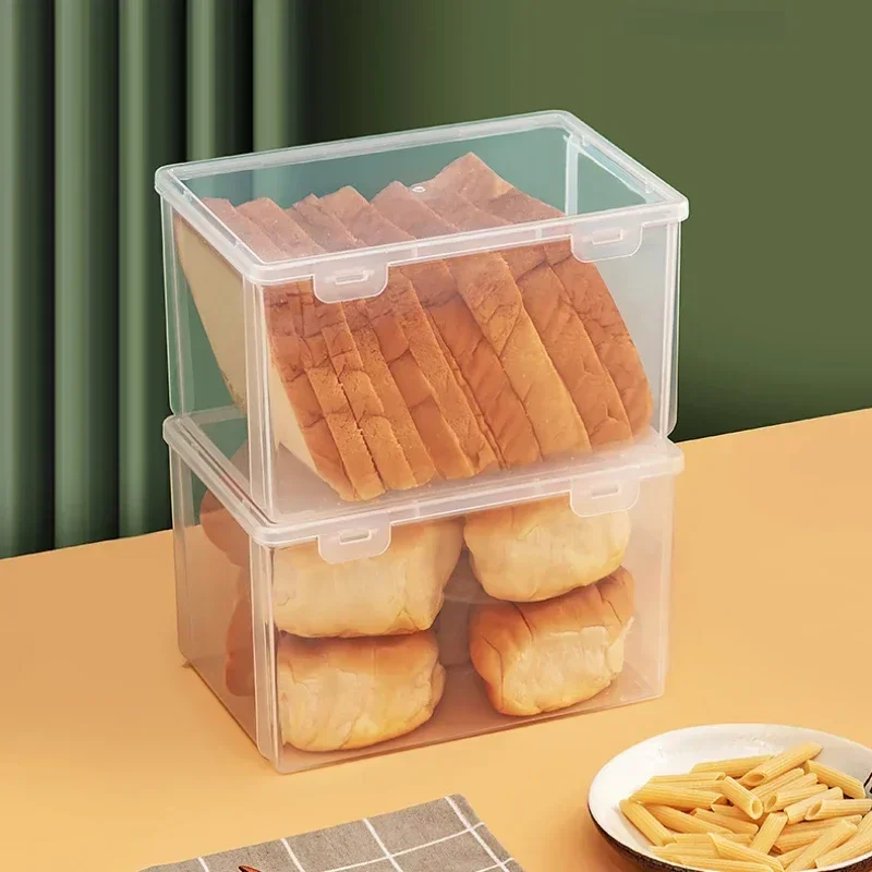 Contenitori ermetici per uso alimentare per alimenti contenitore in plastica sigillato trasparente con coperchio breadbox per la conservazione del