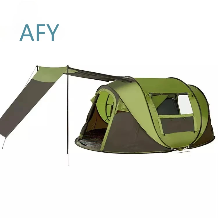 Pop Up Camping Tent for 4 Persons Outdoor Waterproof Tent with Tarp for Backpacking Hiking Festival Travel Lightweight