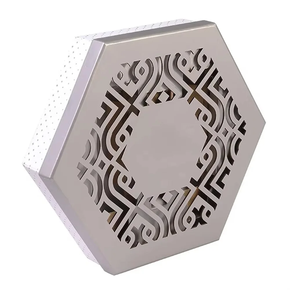 

Custom Silver Octagonal Gift Box｜Coffret Cadeau Perfume Cosmetic Packaging｜Hollow Cut Pattern Rigid Box