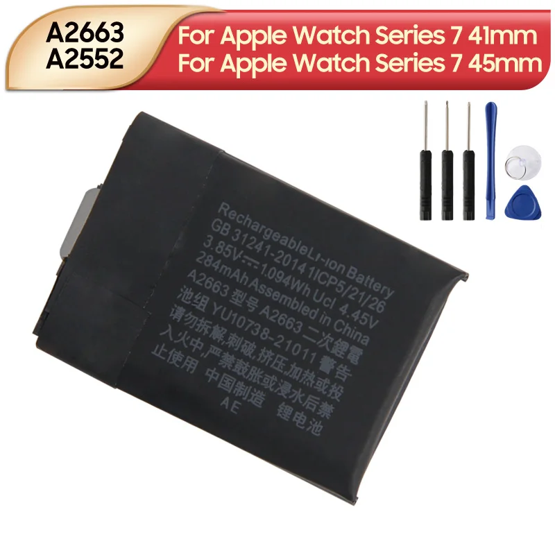 

A2663 A2552 New Replacement Battery For Apple Watch S7 41mm Watch S7 45mm with Tools