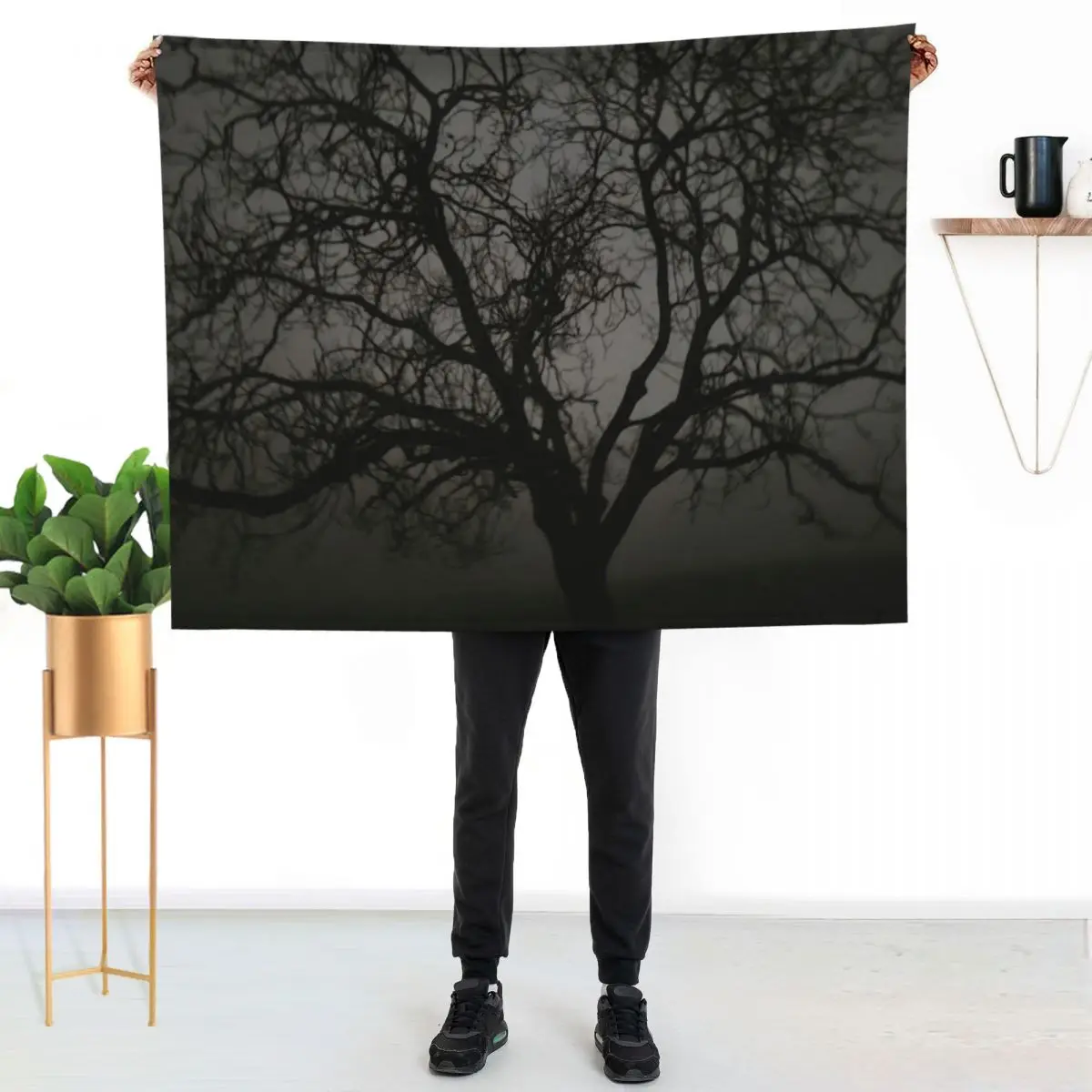 Creepy Dark Deserted Forest Throw Blanket Blankets For Sofas Sofas Luxury Thicken Polar wednesday Soft Plaid Blankets