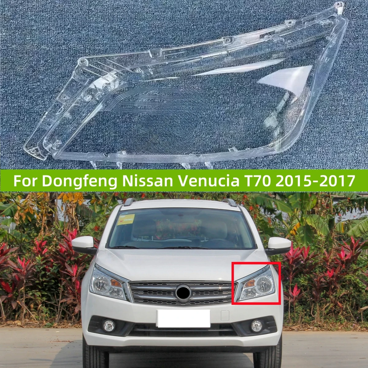 

For Dongfeng Nissan Venucia T70 2015 2016 2017 Car Products Lights Lens Shell Replace The Original Lens