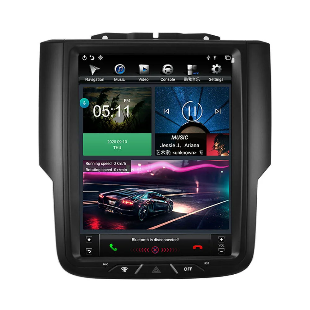 

10.5" Android 9 Tesla Vertical Screen Car-Play GPS Radio For Dodge Ram 2013-2019