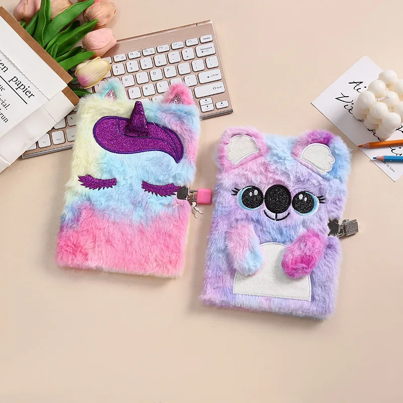 

Очаровательный плюшевый блокнот, милый эстетический журнал для девочек-подростков, мягкий пушистый дневник с животными, идеальный кавайный школьный подарок, идея